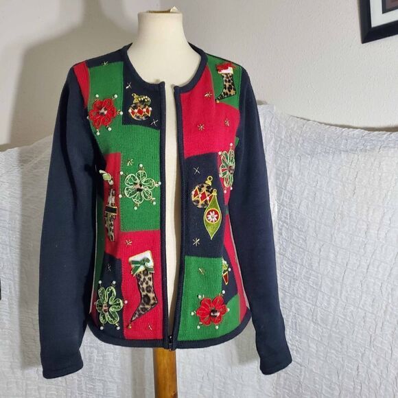 Crystal Kobe Ugly Christmas Sweater Size M - Picture 8 of 12